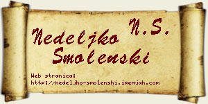 Nedeljko Smolenski vizit kartica